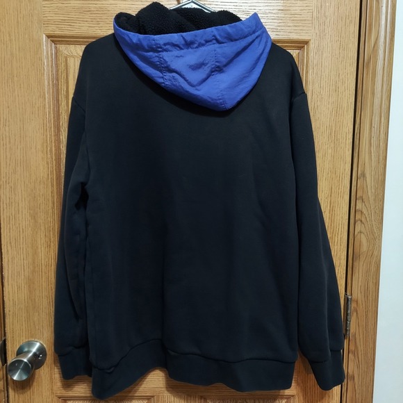 ADIDAS ORIGINALS Adventure Hoodie Polar bear Sweatshirt Black/Blue Men's M‎ - Picture 4 of 7